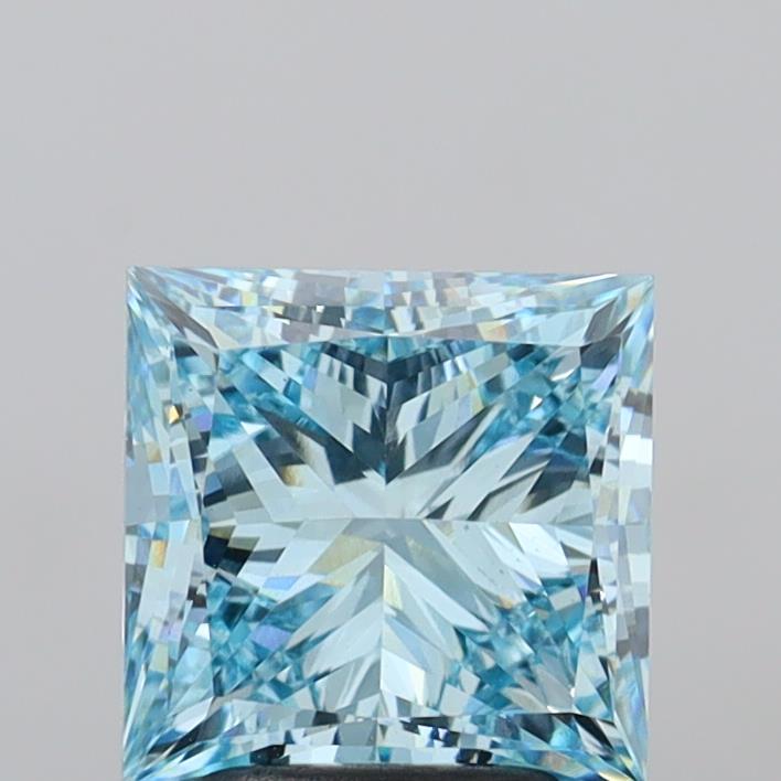 2.85 Carat Princess Shaped, Ideal Cut, VS1 Clarity, IGI Certified Lab Grown Diamond