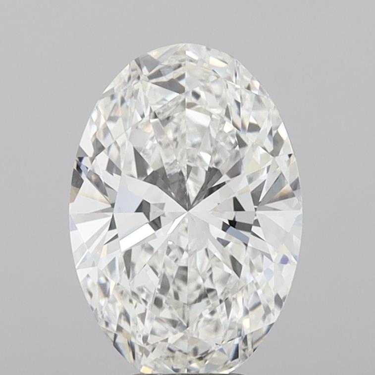 5.06 Carat Oval Shaped, Ideal Cut, F Color, VVS2 Clarity, IGI Certified Lab Grown Diamond