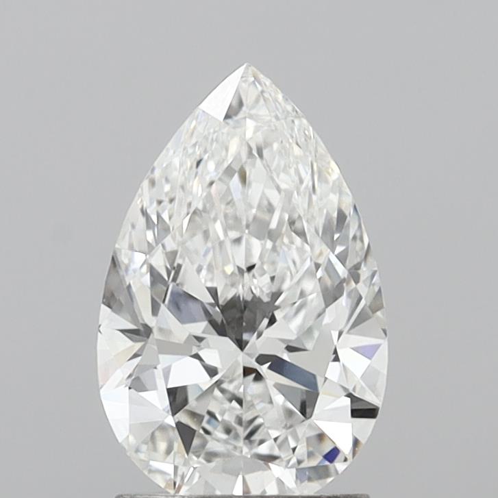 1.72 Carat Pear Shaped, Ideal Cut, E Color, VVS2 Clarity, IGI Certified Lab Grown Diamond