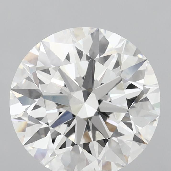 6.03 Carat Round Shaped, Excellent Cut, E Color, VVS2 Clarity, IGI Certified Lab Grown Diamond