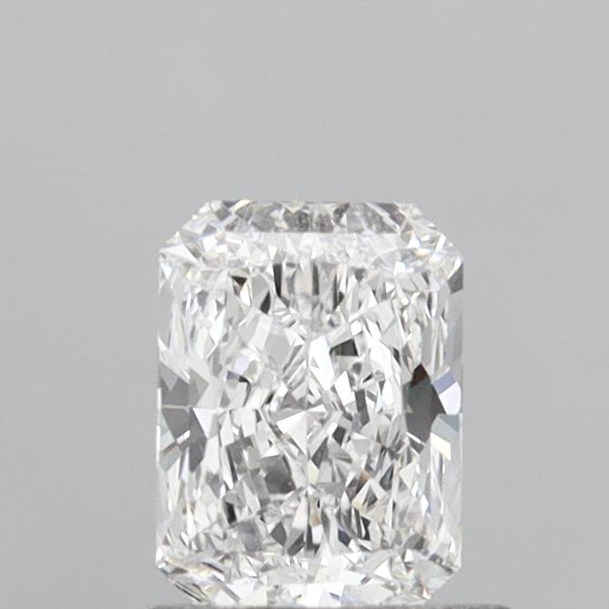 0.90 Carat Radiant Shaped, Ideal Cut, D Color, VVS2 Clarity, IGI Certified Lab Grown Diamond