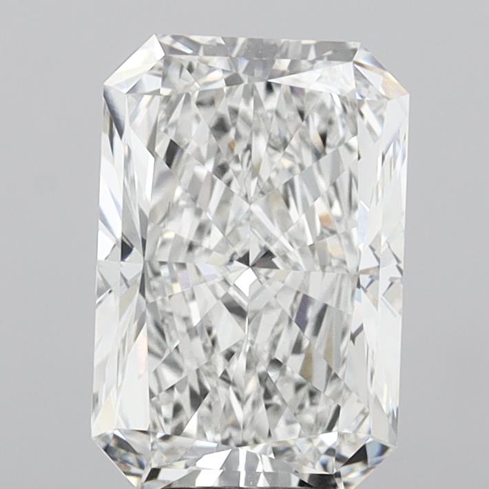 5.52 Carat Radiant Shaped, Excellent Cut, F Color, VVS2 Clarity, IGI Certified Lab Grown Diamond