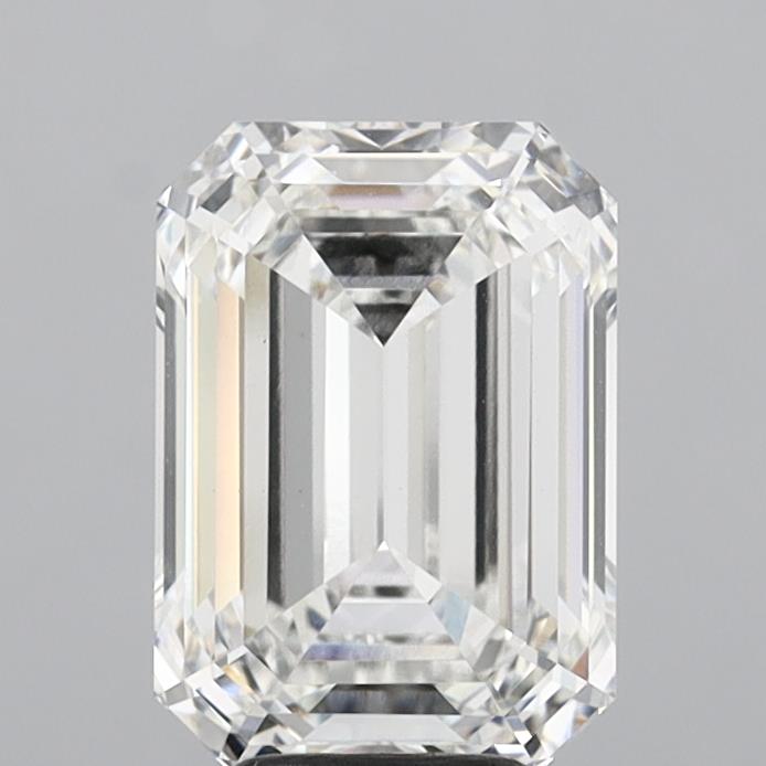 6.08 Carat Emerald Shaped, Ideal Cut, G Color, VVS2 Clarity, IGI Certified Lab Grown Diamond