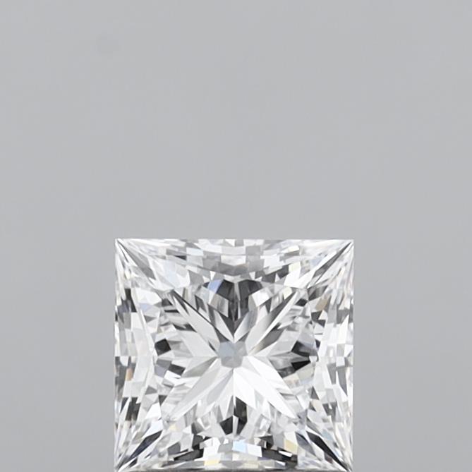 1.03 Carat Princess Shaped, Ideal Cut, D Color, IF Clarity, IGI Certified Lab Grown Diamond