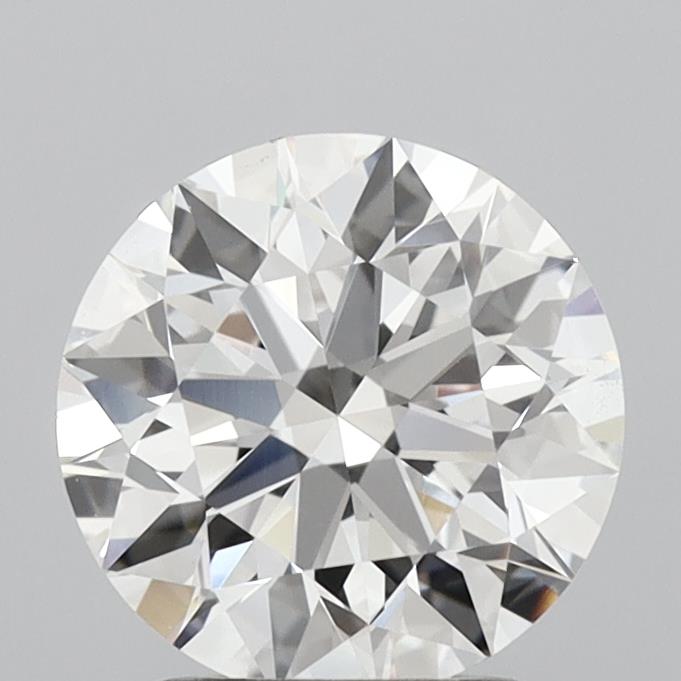 2.07 Carat Round Shaped, Ideal Cut, F Color, VVS2 Clarity, IGI Certified Lab Grown Diamond