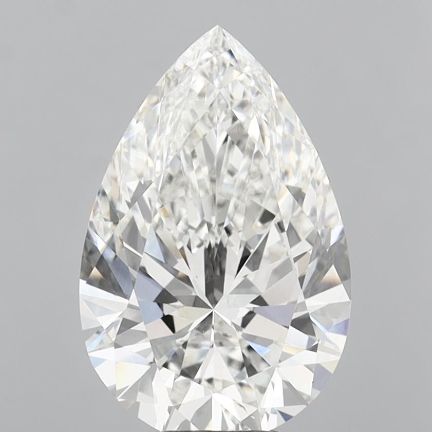 7.07 Carat Pear Shaped, Ideal Cut, E Color, VVS2 Clarity, IGI Certified Lab Grown Diamond