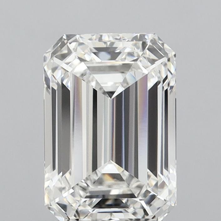 3.01 Carat Emerald Shaped, Ideal Cut, E Color, VS2 Clarity, IGI Certified Lab Grown Diamond