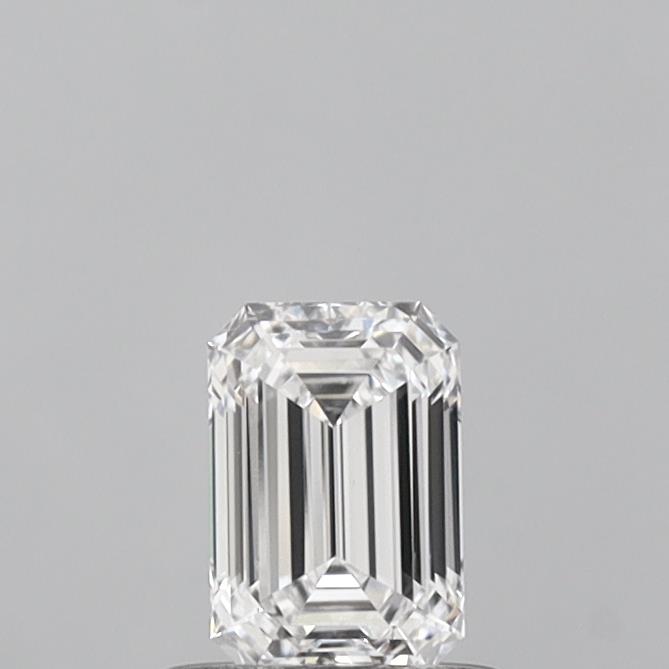 0.59 Carat Emerald Shaped, Ideal Cut, E Color, VVS1 Clarity, IGI Certified Lab Grown Diamond