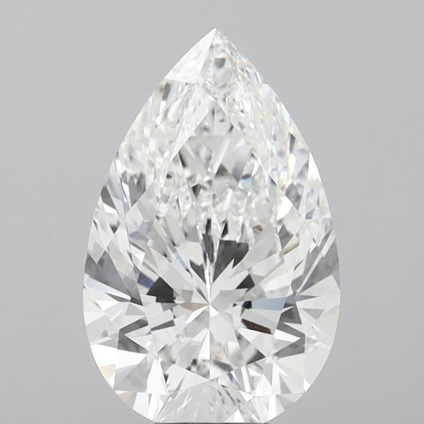 7.53 Carat Pear Shaped, Ideal Cut, E Color, VVS2 Clarity, IGI Certified Lab Grown Diamond
