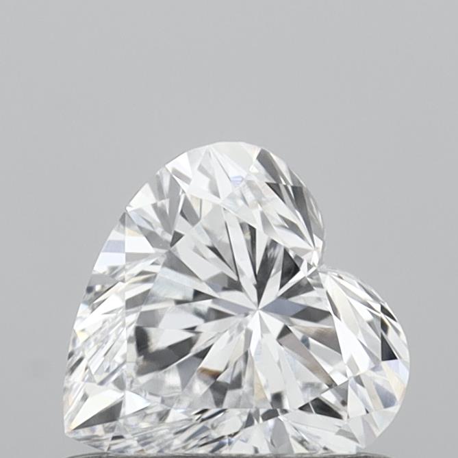 0.54 Carat Heart Shaped, Very Good Cut, D Color, VVS2 Clarity, IGI Certified Lab Grown Diamond