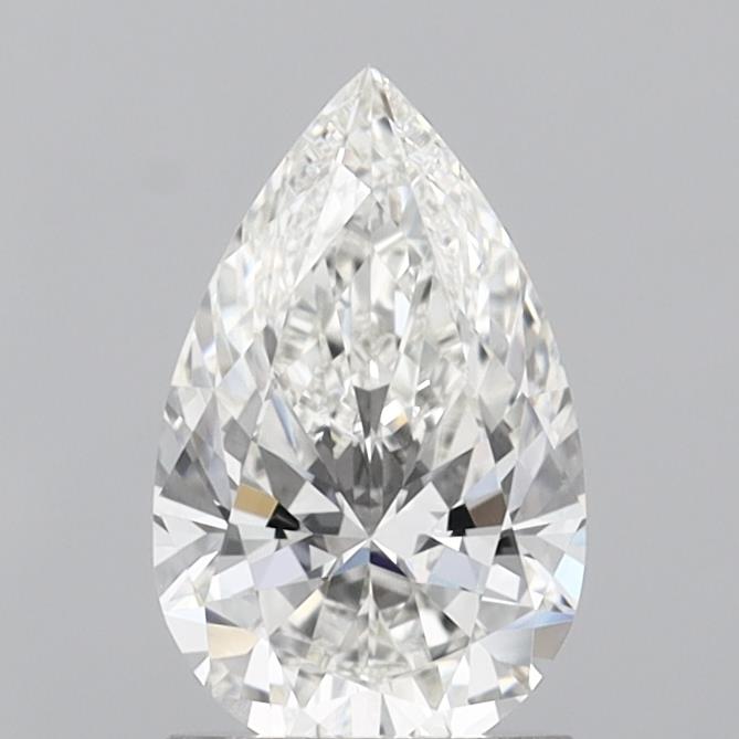 1.52 Carat Pear Shaped, Ideal Cut, G Color, VVS2 Clarity, IGI Certified Lab Grown Diamond