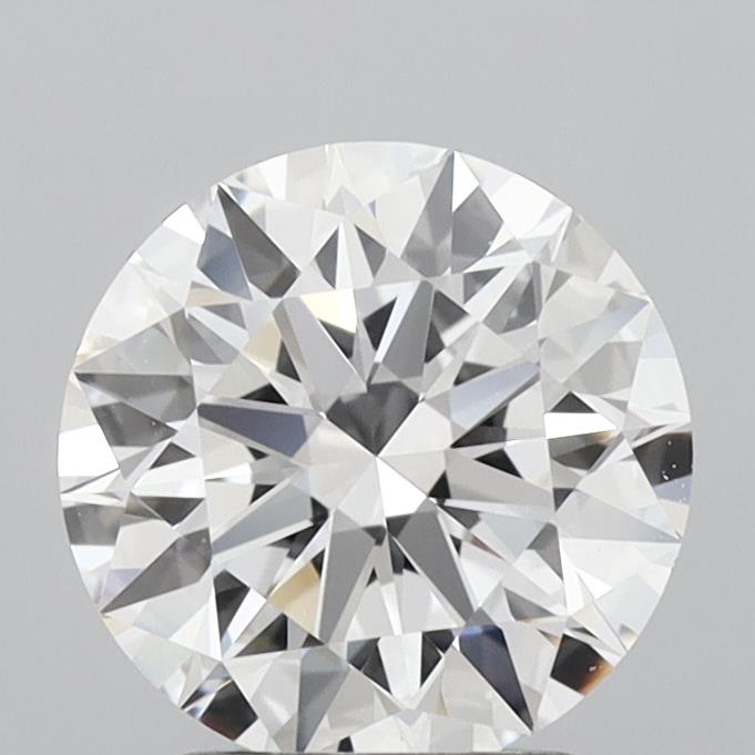 2.09 Carat Round Shaped, Ideal Cut, D Color, VVS2 Clarity, IGI Certified Lab Grown Diamond