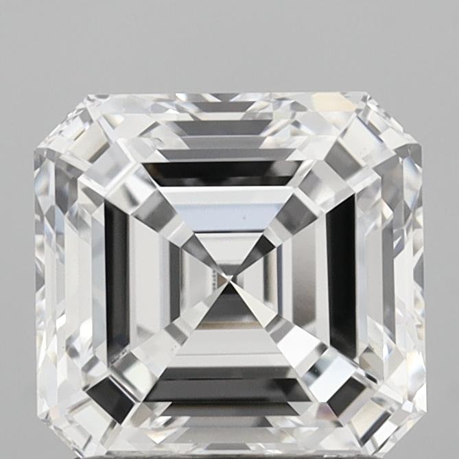 2.03 Carat Asscher Shaped, Ideal Cut, D Color, VVS2 Clarity, IGI Certified Lab Grown Diamond