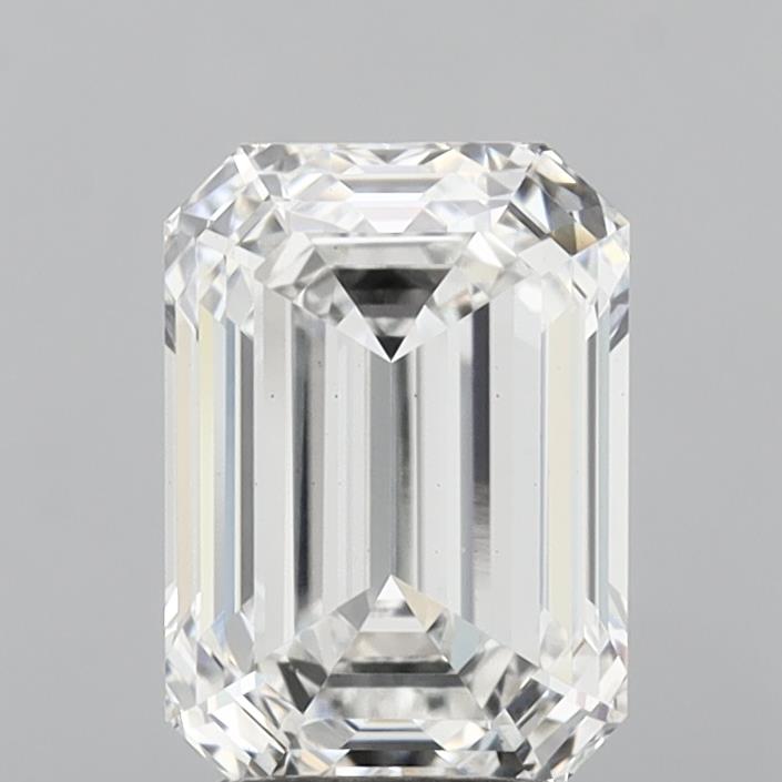 3.07 Carat Emerald Shaped, Ideal Cut, E Color, VS2 Clarity, IGI Certified Lab Grown Diamond