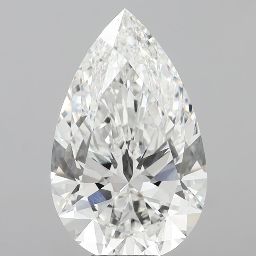 8.01 Carat Pear Shaped, Ideal Cut, E Color, VVS2 Clarity, IGI Certified Lab Grown Diamond