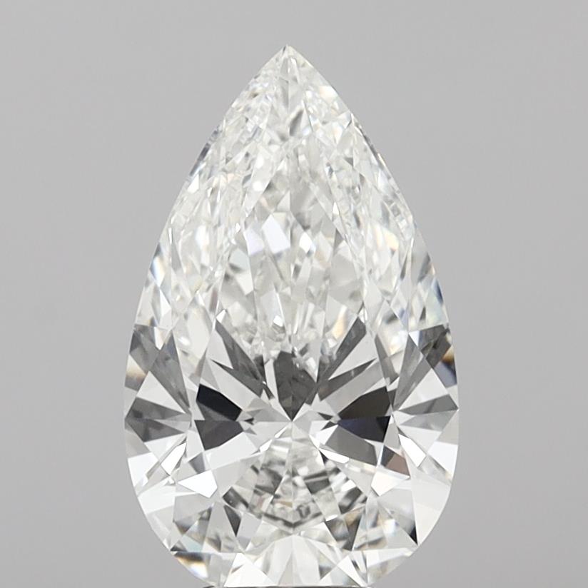 5.09 Carat Pear Shaped, Ideal Cut, G Color, VVS2 Clarity, IGI Certified Lab Grown Diamond
