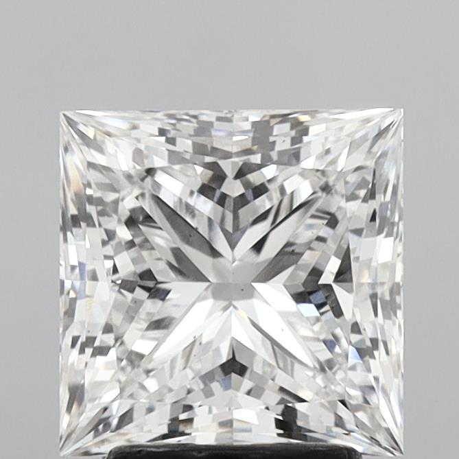3.10 Carat Princess Shaped, Ideal Cut, E Color, VS2 Clarity, IGI Certified Lab Grown Diamond