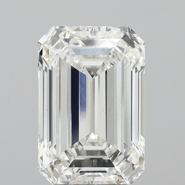 6.10 Carat Emerald Shaped, Ideal Cut, F Color, VS2 Clarity, IGI Certified Lab Grown Diamond