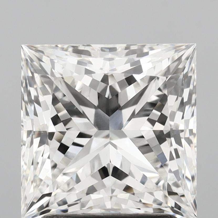 2.52 Carat Princess Shaped, Ideal Cut, F Color, VVS2 Clarity, IGI Certified Lab Grown Diamond