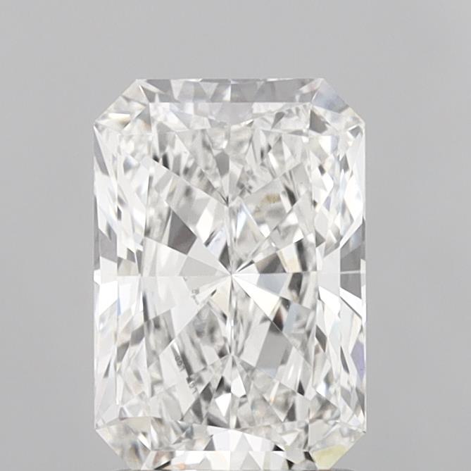 1.97 Carat Radiant Shaped, Ideal Cut, F Color, VVS2 Clarity, IGI Certified Lab Grown Diamond