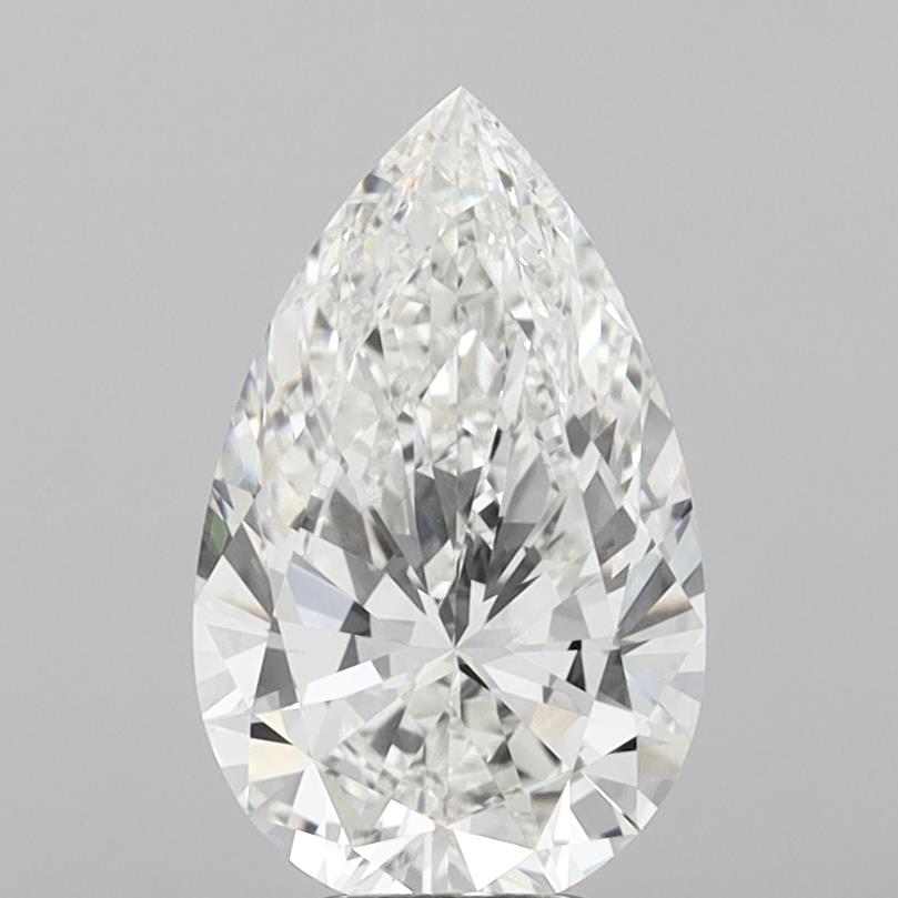 5.00 Carat Pear Shaped, Very Good Cut, G Color, VVS2 Clarity, IGI Certified Lab Grown Diamond