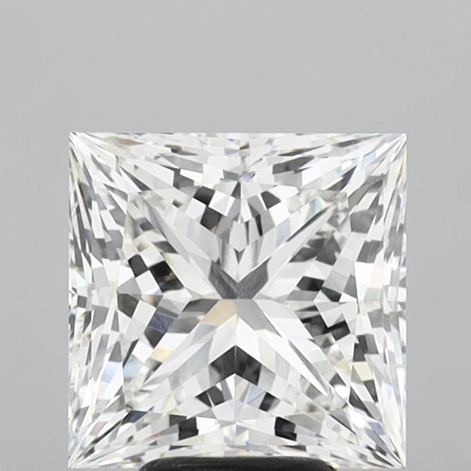 6.03 Carat Princess Shaped, Ideal Cut, F Color, VVS2 Clarity, IGI Certified Lab Grown Diamond