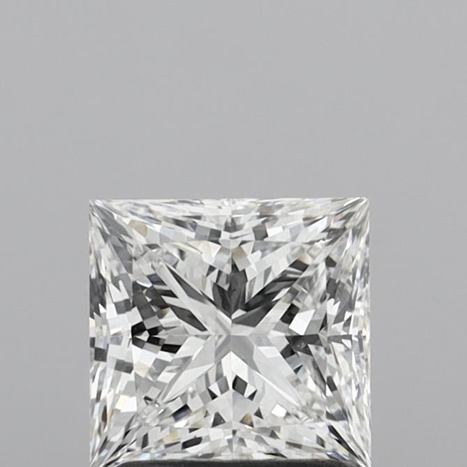 1.54 Carat Princess Shaped, Ideal Cut, E Color, VVS2 Clarity, IGI Certified Lab Grown Diamond