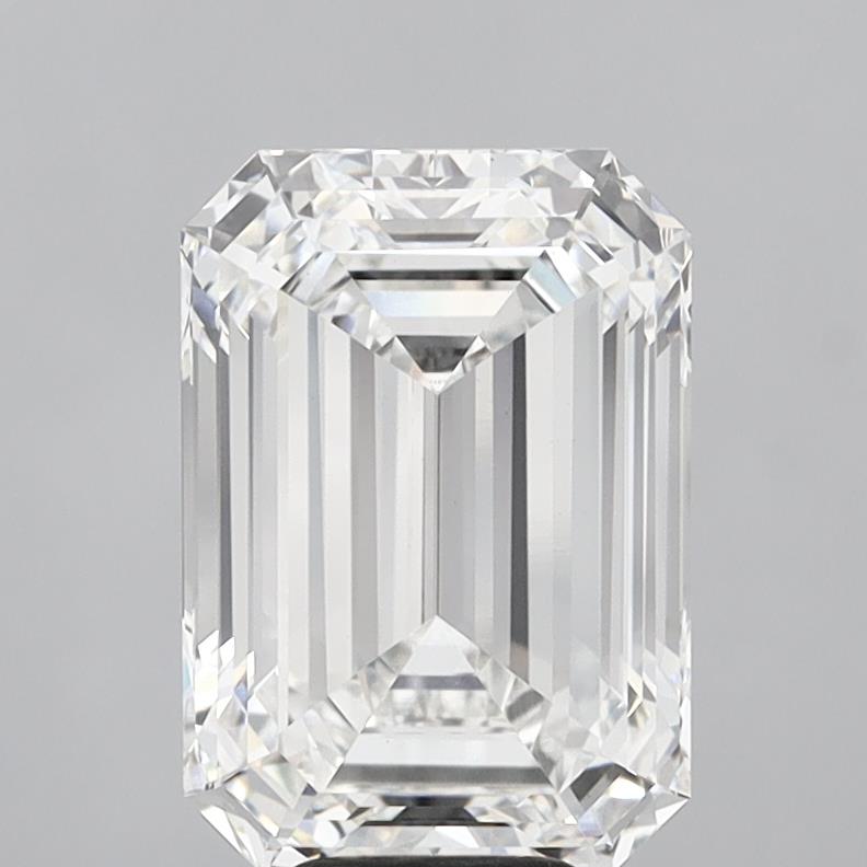 8.00 Carat Emerald Shaped, Ideal Cut, F Color, VS1 Clarity, IGI Certified Lab Grown Diamond