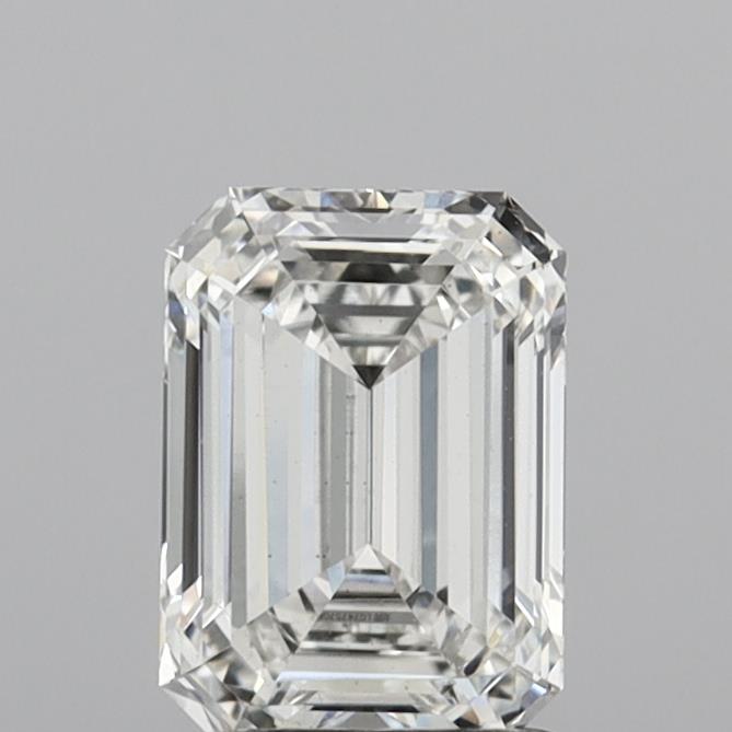 1.67 Carat Emerald Shaped, Ideal Cut, G Color, VS1 Clarity, IGI Certified Lab Grown Diamond