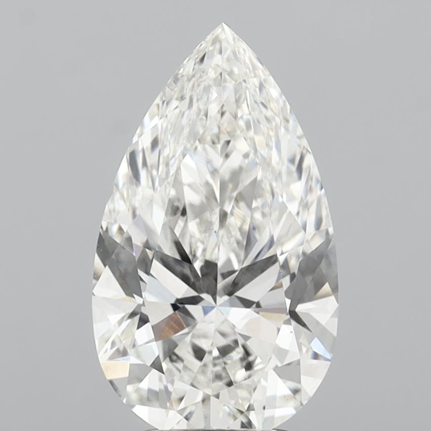 3.03 Carat Pear Shaped, Ideal Cut, G Color, VS1 Clarity, IGI Certified Lab Grown Diamond