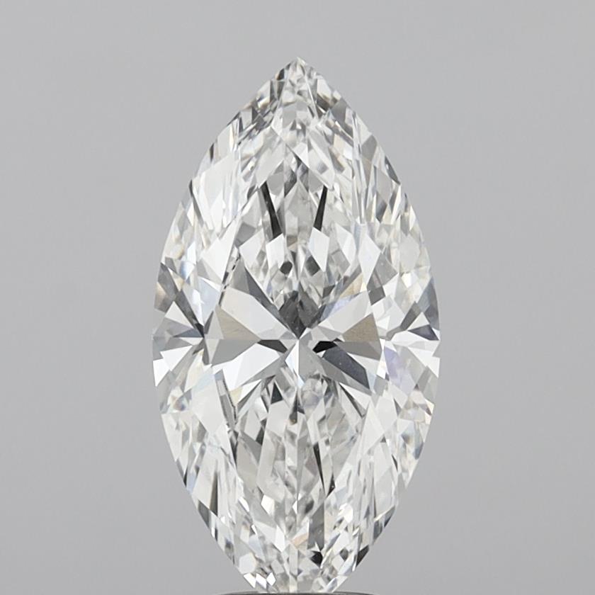 4.06 Carat Marquise Shaped, Ideal Cut, F Color, VVS2 Clarity, IGI Certified Lab Grown Diamond