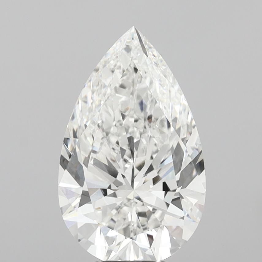 6.00 Carat Pear Shaped, Ideal Cut, F Color, VVS2 Clarity, IGI Certified Lab Grown Diamond