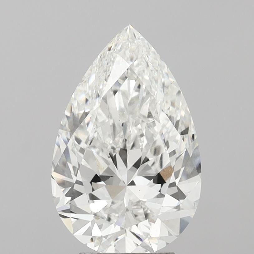 4.73 Carat Pear Shaped, Ideal Cut, F Color, VS1 Clarity, IGI Certified Lab Grown Diamond