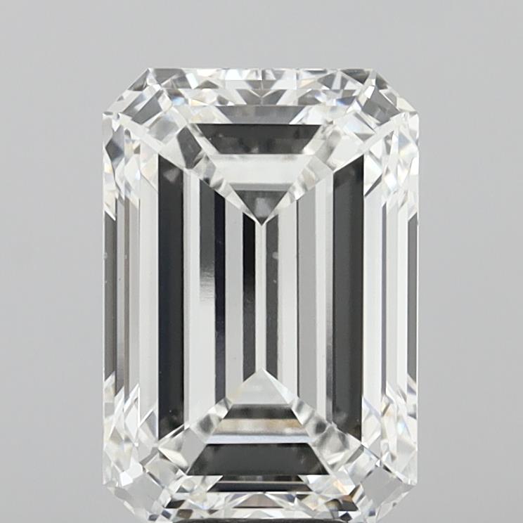 8.10 Carat Emerald Shaped, Ideal Cut, E Color, VVS2 Clarity, IGI Certified Lab Grown Diamond