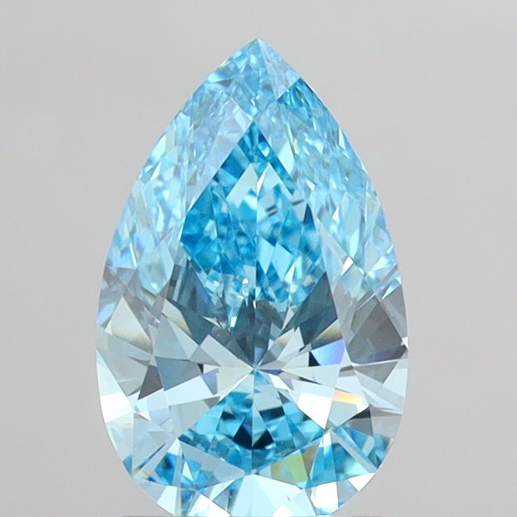 1.95 Carat Pear Shaped, Ideal Cut, VVS2 Clarity, IGI Certified Lab Grown Diamond