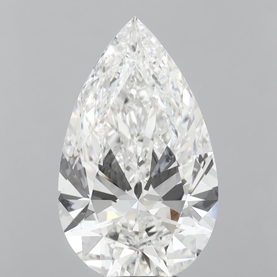7.10 Carat Pear Shaped, Ideal Cut, F Color, VVS2 Clarity, IGI Certified Lab Grown Diamond