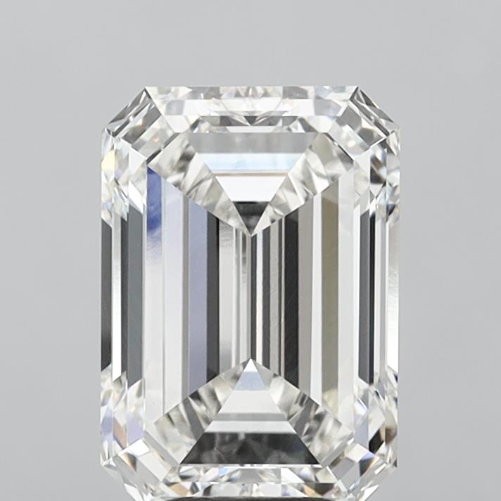 6.08 Carat Emerald Shaped, Excellent Cut, G Color, VVS2 Clarity, IGI Certified Lab Grown Diamond