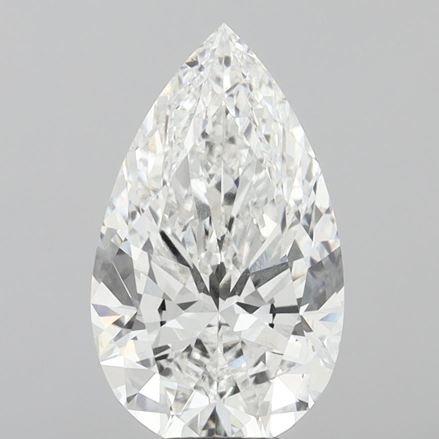 7.05 Carat Pear Shaped, Ideal Cut, E Color, VVS2 Clarity, IGI Certified Lab Grown Diamond