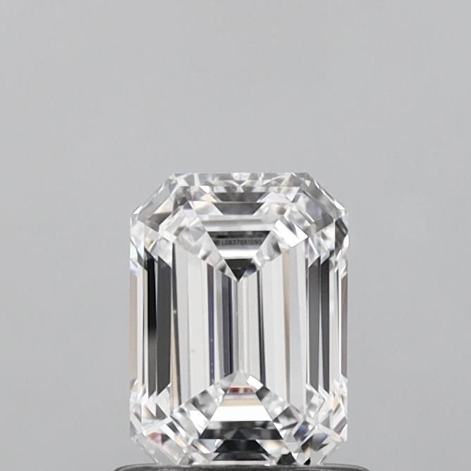 1.06 Carat Emerald Shaped, Ideal Cut, D Color, VVS2 Clarity, IGI Certified Lab Grown Diamond