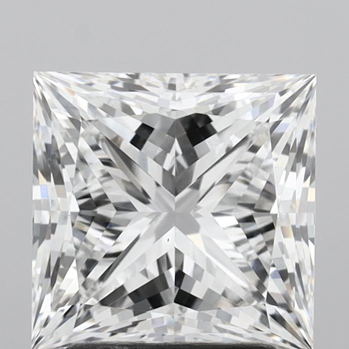 3.04 Carat Princess Shaped, Ideal Cut, D Color, VS1 Clarity, IGI Certified Lab Grown Diamond