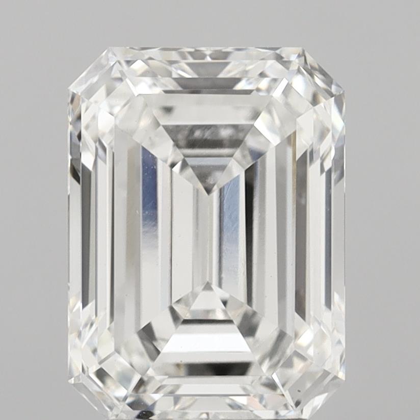 4.02 Carat Emerald Shaped, Ideal Cut, F Color, VVS2 Clarity, IGI Certified Lab Grown Diamond