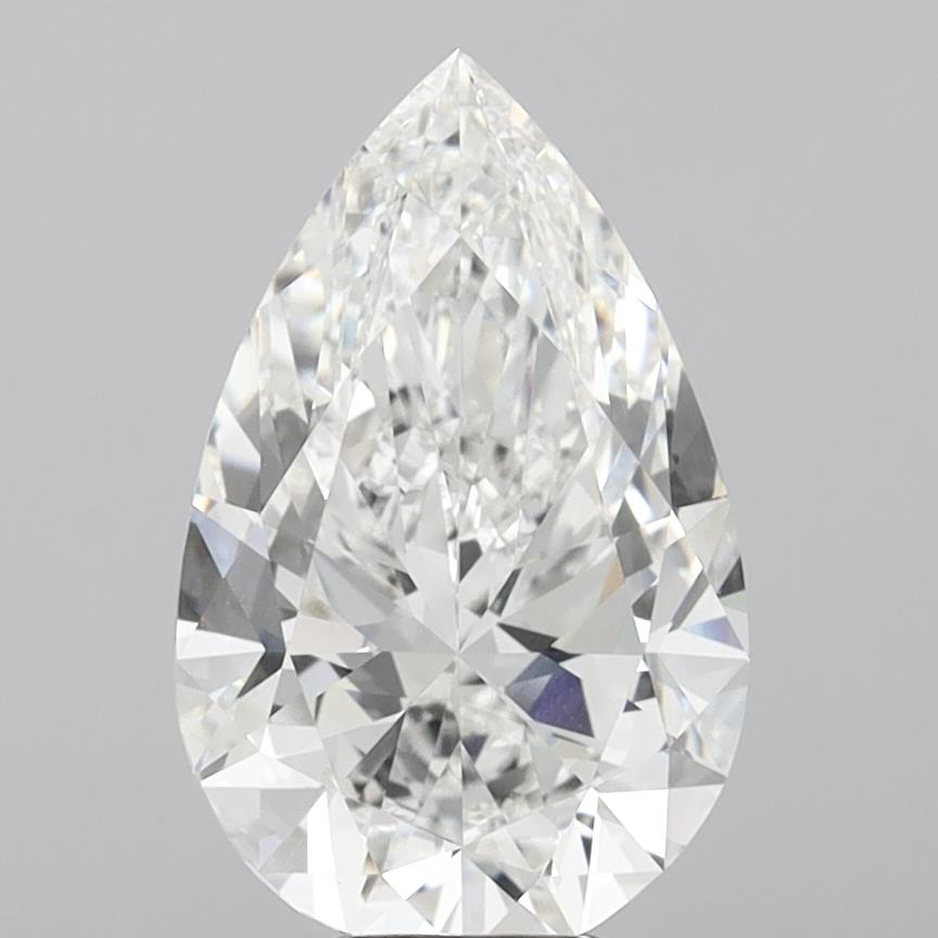 7.49 Carat Pear Shaped, Ideal Cut, E Color, VVS2 Clarity, IGI Certified Lab Grown Diamond