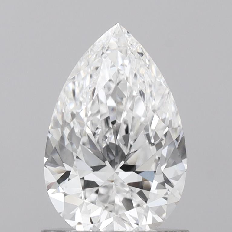 1.07 Carat Pear Shaped, Very Good Cut, D Color, VVS2 Clarity, IGI Certified Lab Grown Diamond