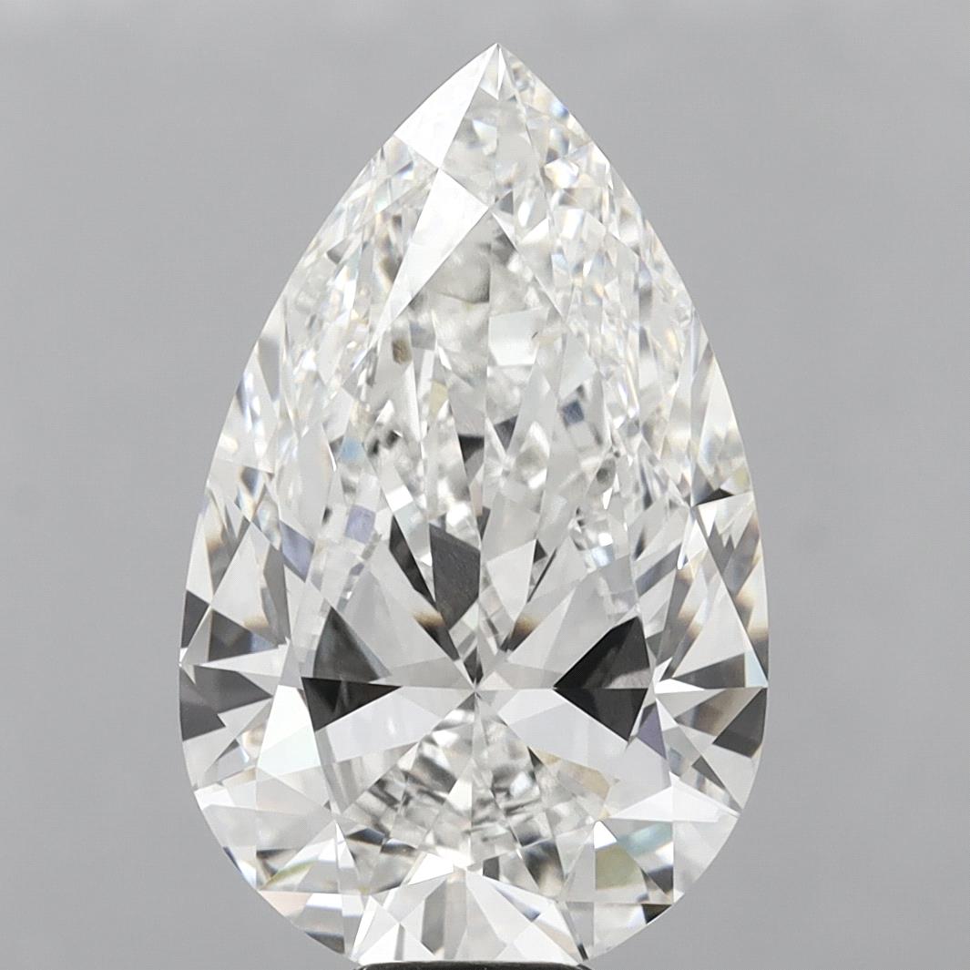 13.09 Carat Pear Shaped, Excellent Cut, F Color, VVS2 Clarity, IGI Certified Lab Grown Diamond