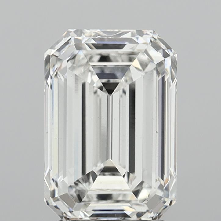 3.31 Carat Emerald Shaped, Ideal Cut, E Color, VS1 Clarity, IGI Certified Lab Grown Diamond