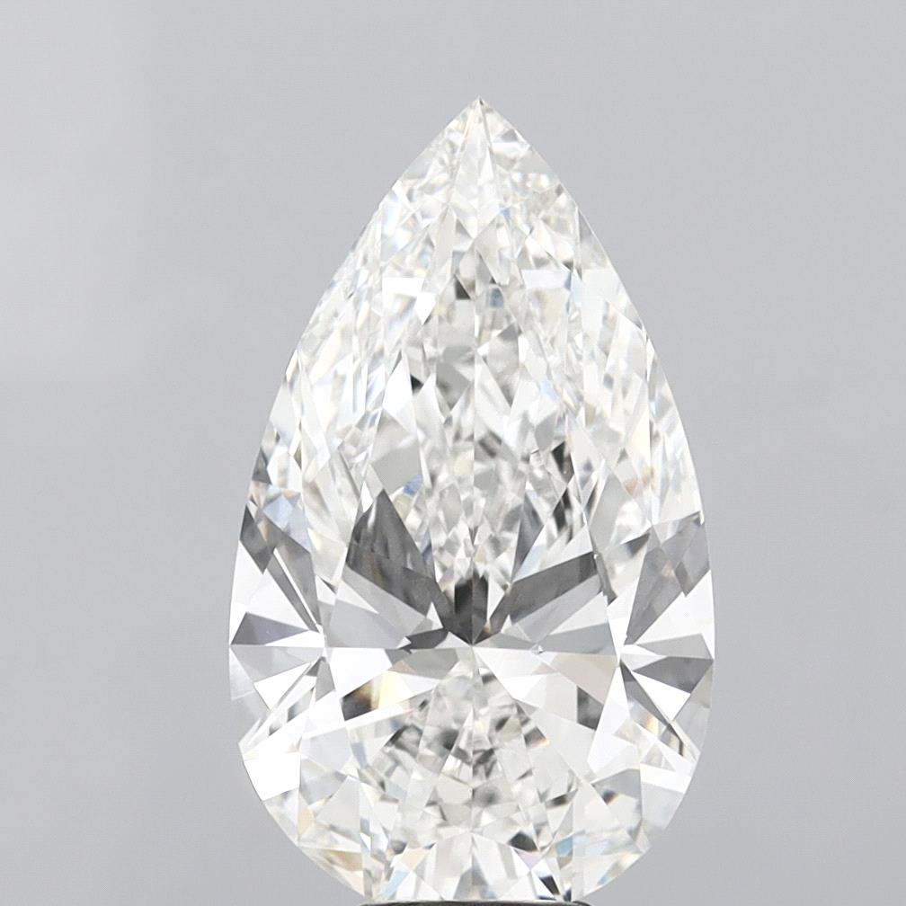8.10 Carat Pear Shaped, Ideal Cut, F Color, VVS2 Clarity, IGI Certified Lab Grown Diamond