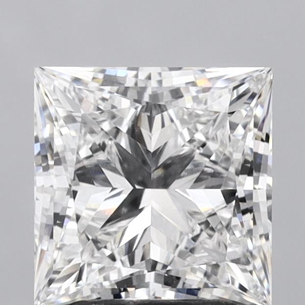 2.74 Carat Princess Shaped, Excellent Cut, E Color, VVS2 Clarity, IGI Certified Lab Grown Diamond