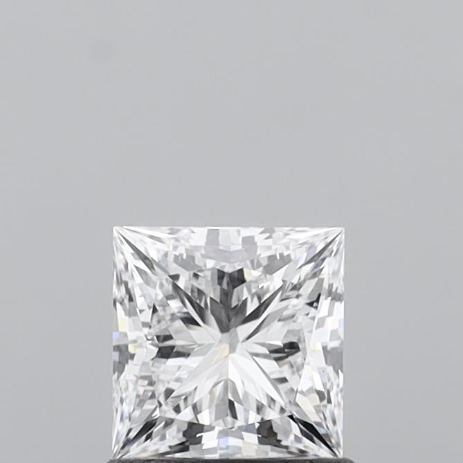 0.99 Carat Princess Shaped, Ideal Cut, D Color, VVS2 Clarity, IGI Certified Lab Grown Diamond