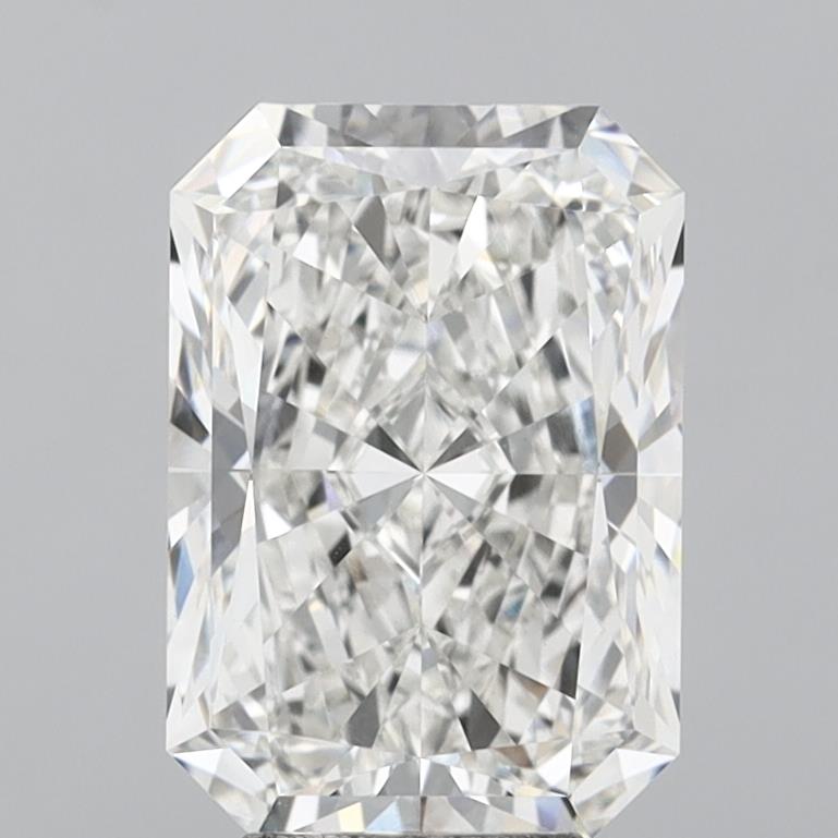 6.01 Carat Radiant Shaped, Ideal Cut, F Color, VVS2 Clarity, IGI Certified Lab Grown Diamond