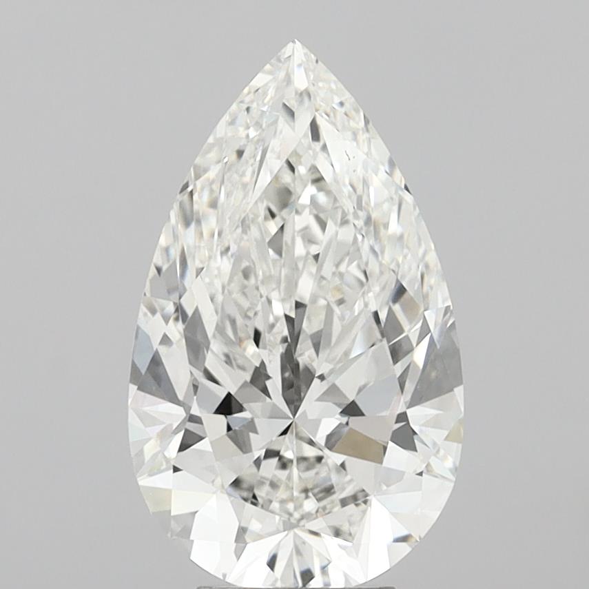 6.03 Carat Pear Shaped, Ideal Cut, G Color, VVS2 Clarity, IGI Certified Lab Grown Diamond